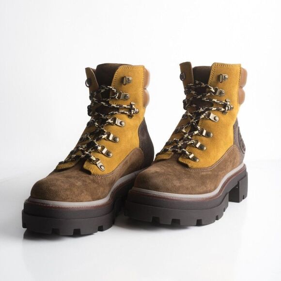 Tory Burch Womens Brown Suede Miller Lug Hiker Boots US 9 EU 39 New w Box